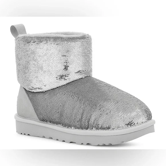 NIB UGG® 1151291 Women's Classic Mini Mirror Ball Pull On Cold Weather Boots