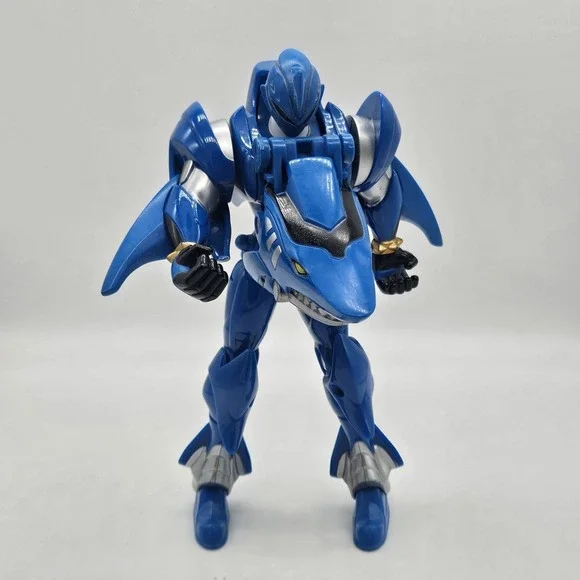 2007 Bandai Power Rangers Jungle Fury Animorphin Blue Shark Transforming Action