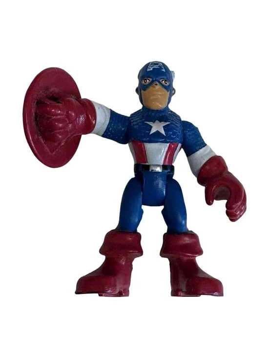 Playskool Heroes Marvel Super Hero Adventures Captain American Figure Blue/Red