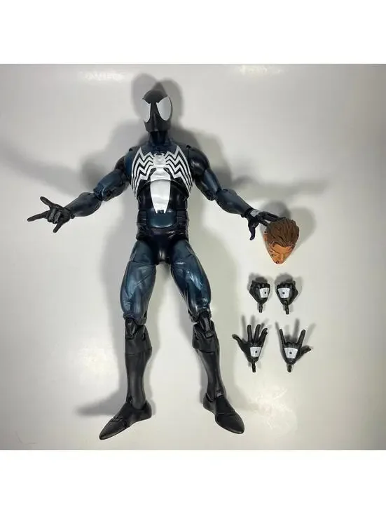 12” Scale 2016 Hasbro Marvel Legends Black Symbiote Spider-Man Figure - COMPLETE