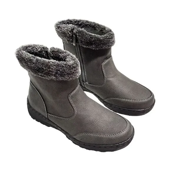 Khombu Addison Women’s Memory Foam Winter Snow Boot Lightweight Gray Grey Size 7