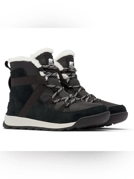 Sorel Whitney Waterproof Suede Lace-Up Winter Boots w. Fur Collar. Women’s 10.