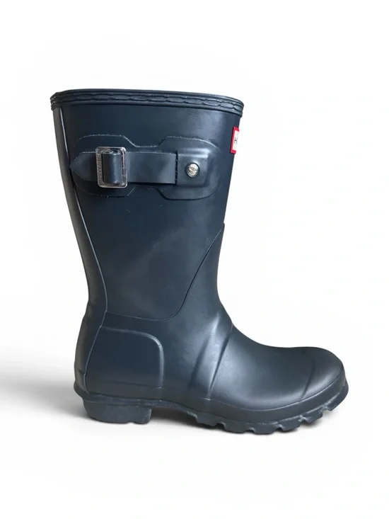 Hunter Original Short Rain Boots Navy Waterproof Rubber Size 6