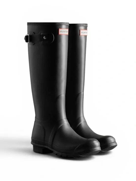 Hunter Original Tall Matte Black Waterproof Rain Boots Size 5