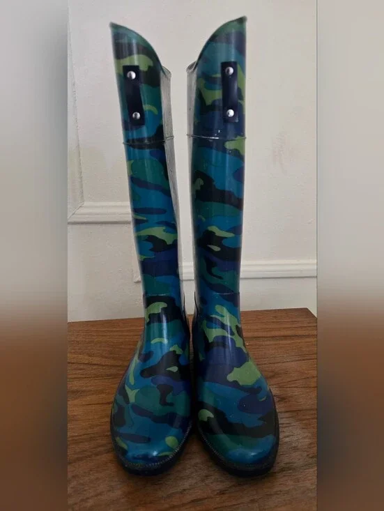Lauren Ralph Lauren Rossalynll Rwin Boots Green/Blue Size 7