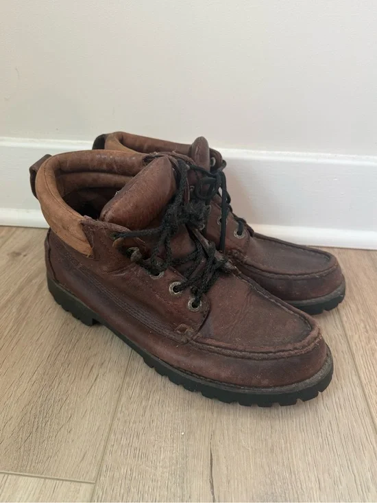 Eddie Bauer Women’s Moc Toe Hiking Boots Leather Size 11W