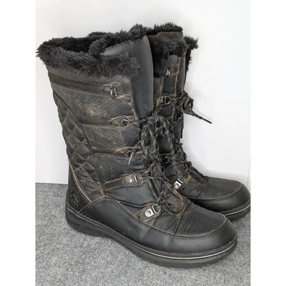 Banff Trail Waterproof Women's Snow‎ Boots Size 9 Black Lace Up