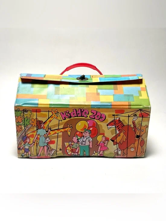 Vintage Kiddie Zoo Ideal Toy Corp Fold Out Playset Carry Case Little Kiddles
