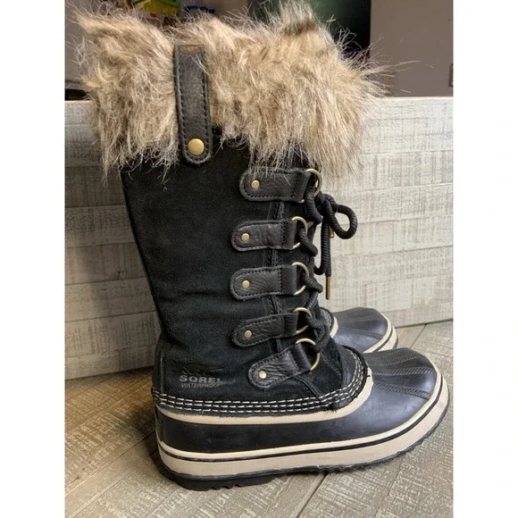 SOREL Joan of Arctic Women's Waterproof Insulated Winter Boots Black Size US 6.5