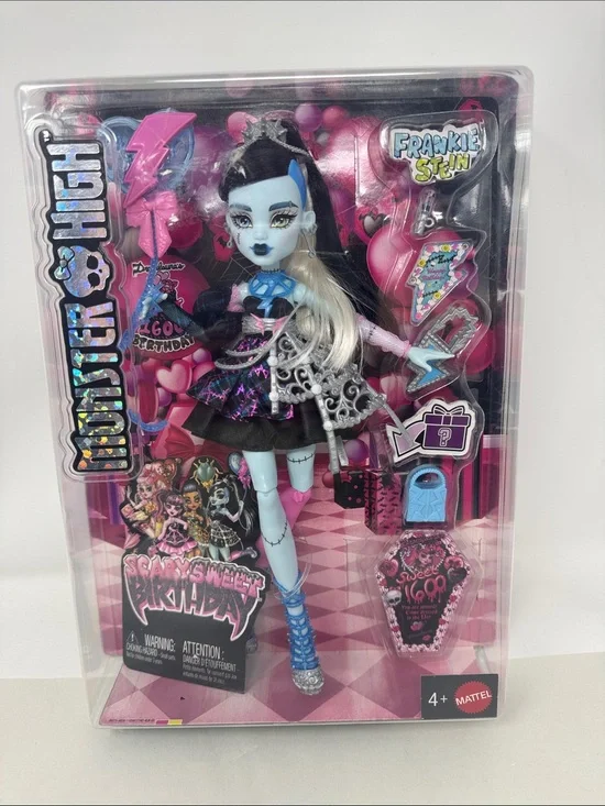 MONSTER HIGH SCARY SWEET BIRTHDAY DOLL FRANKIE STEIN FIGURE FIGURINE