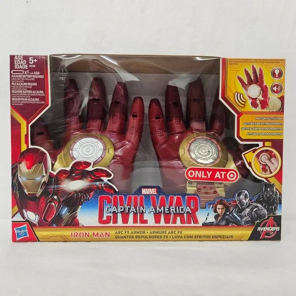 Hasbro Marvel Civil War Iron Man Arc FX Armor Gloves Motion Lights Sounds B5780