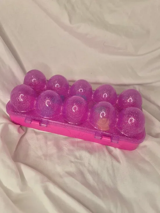 Spin Master Pink Glitter Toy Storage Case Heart Shaped Accessory Display Box