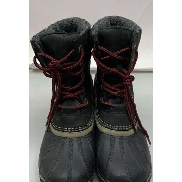 Sorel Womens Size 10 Winter Snow Boots Slimpack Lace II‎ Boot Black NL2348-010