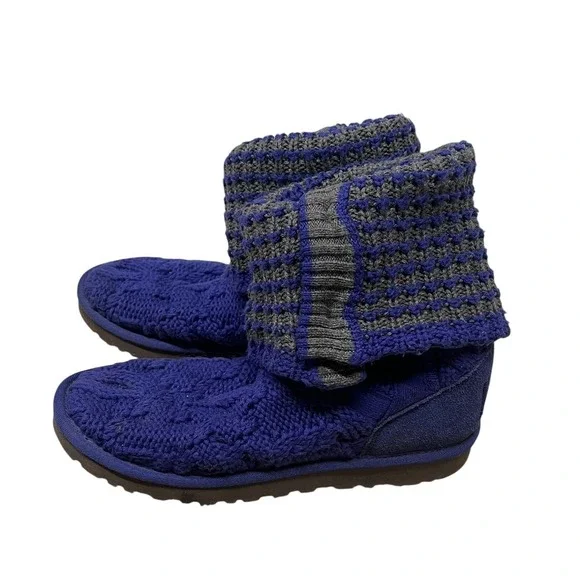 UGG Women's Leland Indigo Knit Cardy Pull On Winter Boots‎ Size US 7