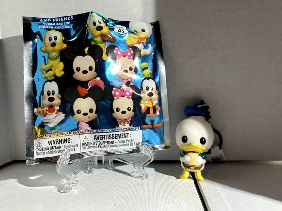 Mickey Mouse and Friends (Donald w/ sandwich) Figural Bag Clip New!