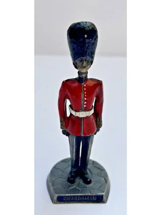 Vintage WAPW Gt Britain Pewter Figurine British Guardsman Collectible Military