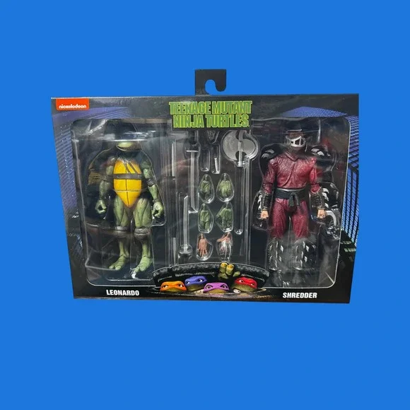 NECA TMNT Leonardo vs Shredder 1990 Movie 7