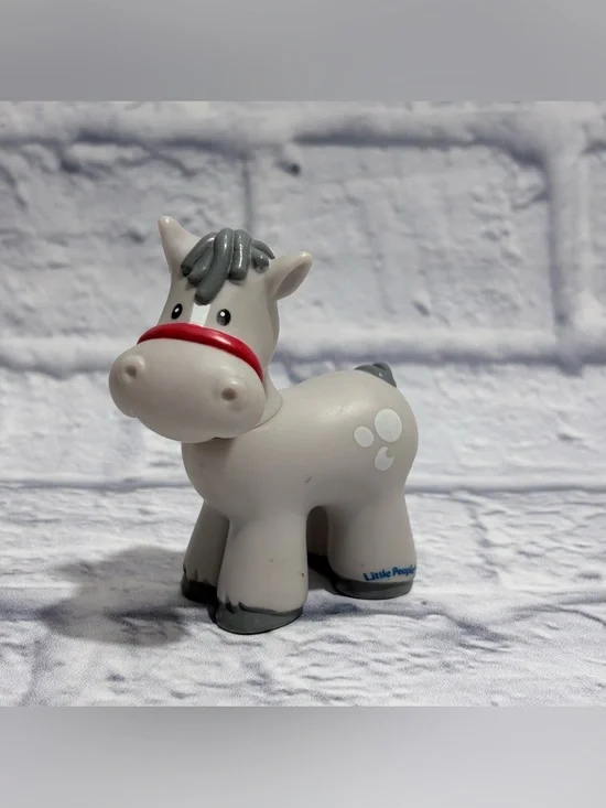 Fisher Price Little People 2001 gray horse figurine