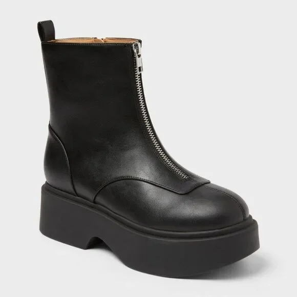 Wild Fable - Women’s Honor Low Shaft Flat Boots with Memory Foa Black