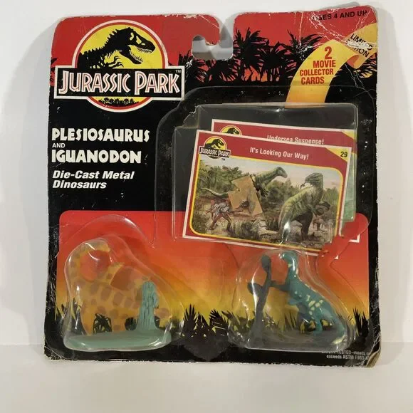 Jurassic Park Kenner 1993 Series 1 Plesiosaurus & Iguanodon Die-Cast 2
