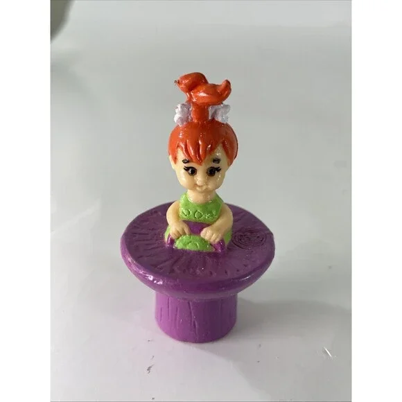 Vintage The Flintstones Pebbles Preschool Baby Figure Cake Topper