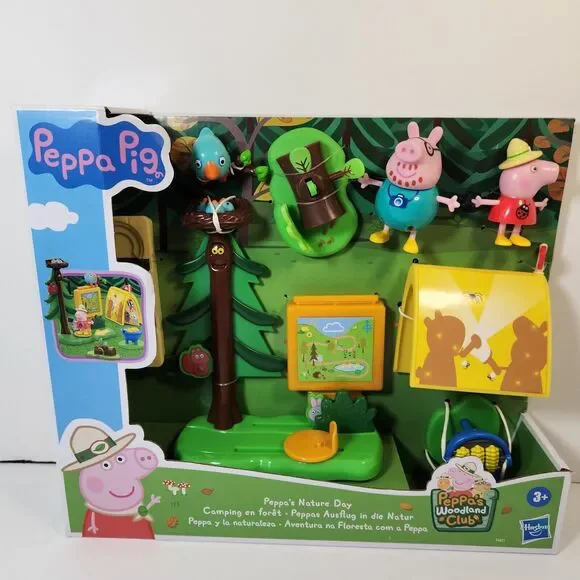 Peppa Pig Peppa's Nature Day Woodland Club Daddy Figures Camping Tent Picnic Map