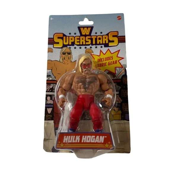 WWE Superstars Hulk Hogan Action Figure Series 8 Mattel 2023 Sealed Retro Style