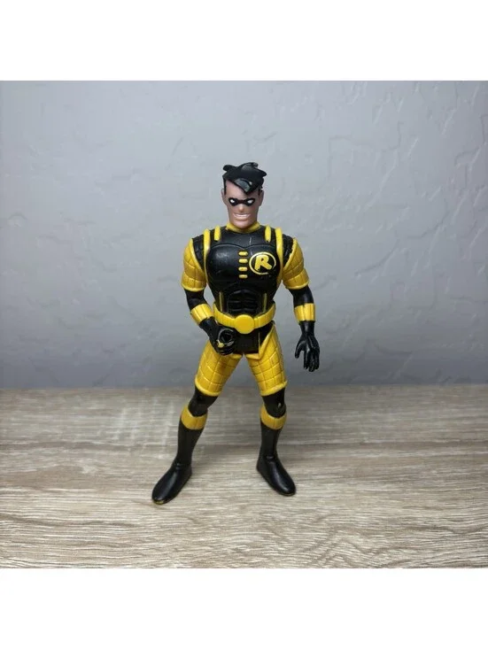 Vintage Kenner Batman The Animated Series Robin Action Figure Black Yellow 90s