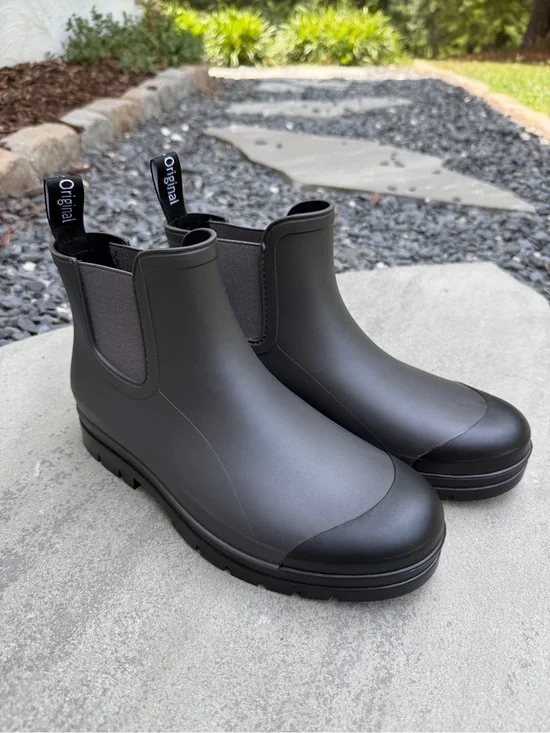 NWOB Planone Original Chelsea Rain Boots in Black US Size 8
