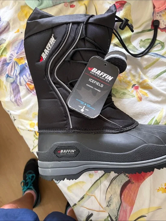 Baffin Icefield Women's Winter Boots - Black & Gray
