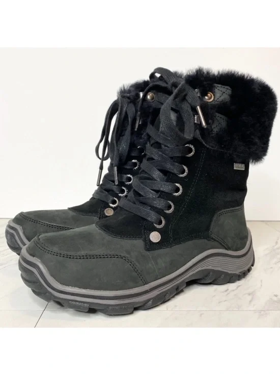 New! Pajar Abbie Sheepskin Black Winter Boot 5 5.5