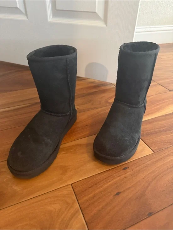 UGG Black Classic II Suede Winter Boots