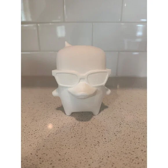 Duck Fortnite Sprite- 4.5” White (Unpainted) 3d Printed Figure