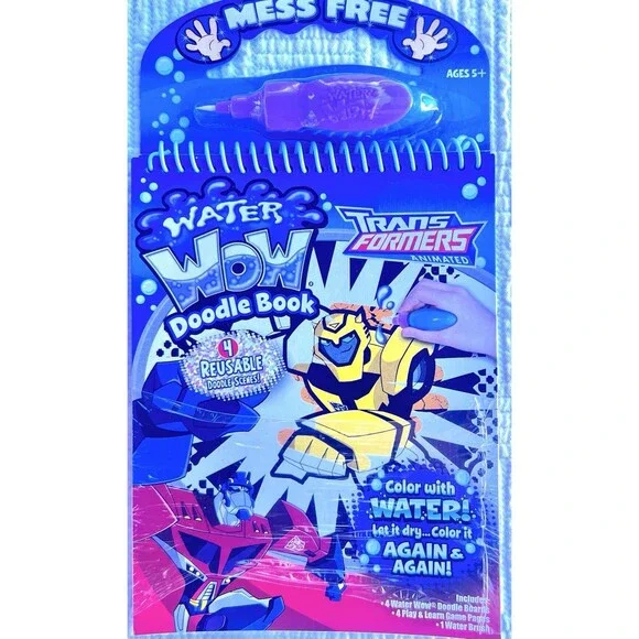 2008 Transformers Animated Water Wow Doodle Book Sealed Y2K Kidcore
