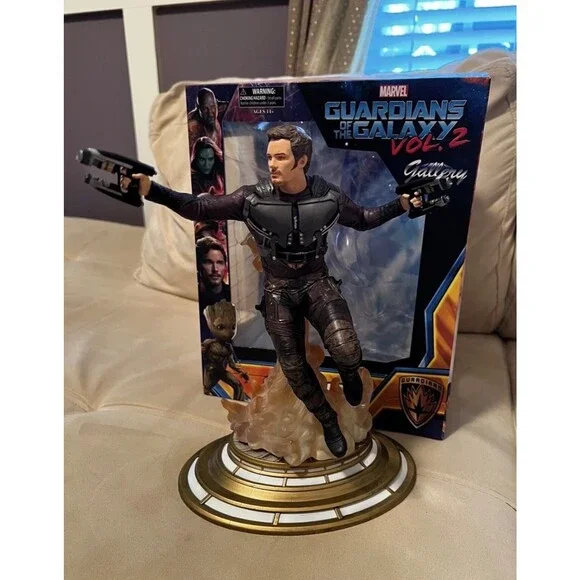 Star-Lord UNMASKED Marvel Gallery Statue Figure Guardians Of The Galaxy Vol 2 -