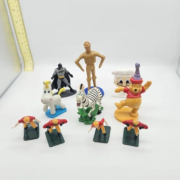 Mixed Lot of 10  PVC/ Cake Topper Figures - Star Wars, DC Comics, Disney