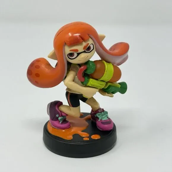 Nintendo Splatoon Orange Inkling Girl Amiibo Figure Switch 3DS Wii U