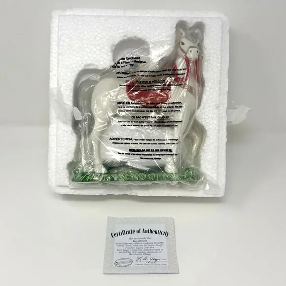 Hawthorne Village Disney Snow White Seven Dwarfs Royal Horse Figurine COA