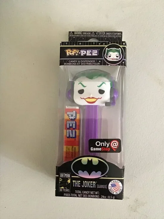 Funko Pop PEZ The Joker Gamer DC Superheroes GameStop Exclusive PEZ Dispenser