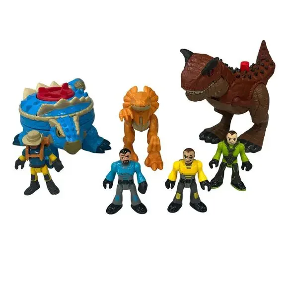 Fisher Price Imaginext Jurassic World Ankylosaurus Raptor Dino Riders Figures