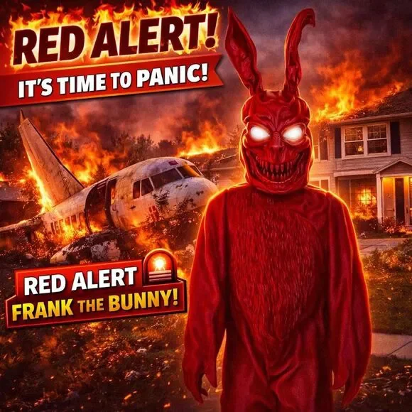 Red Donnie Darko frank the bunny toy figure