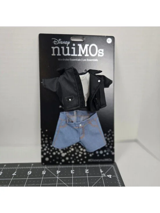 Disney nuiMOs Wardrobe Essentials Black Moto Jacket Denim Shorts Outfit NIP