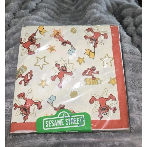 Sesame Street Birthday Party 40 Lunch Napkins 3‎ Ply -12 7/8