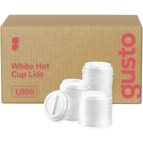 Gusto Disposable Plastic Lids 1000‎ Count