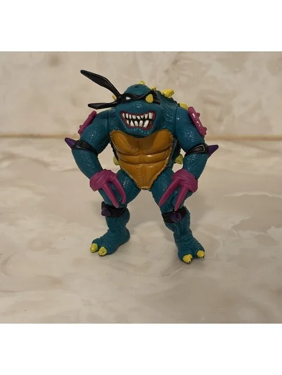 Vintage 1990 Teenage Ninja Turtles TMNT Slash Evil Turtle Dimension Figure Toy
