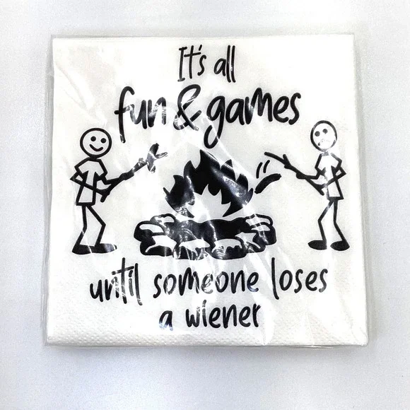 Pinetree Innovations Fun‎ & Games Funny Napkins 20ct Campfire Wiener Roast