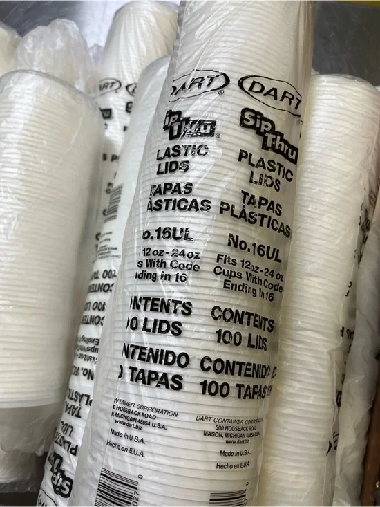 SipThru White Plastic Lids