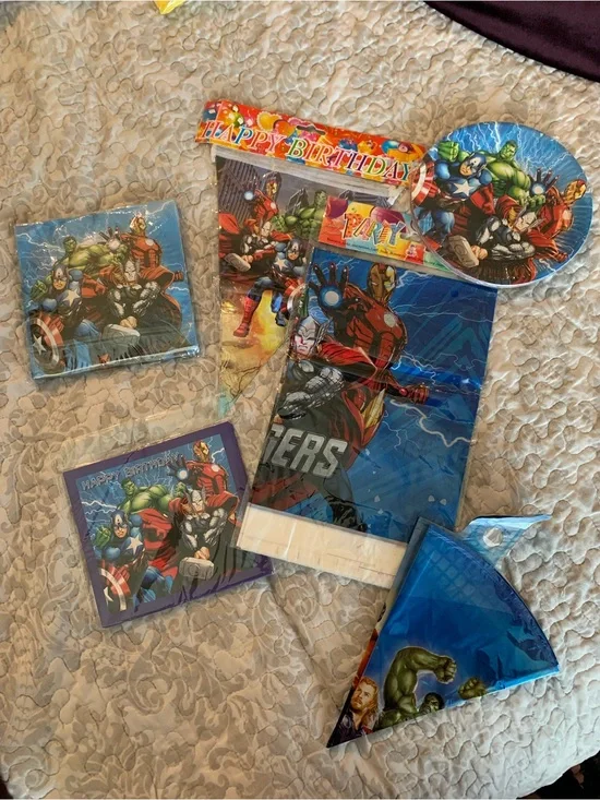 Marvel Avengers Blue Birthday Party Supplies Pack