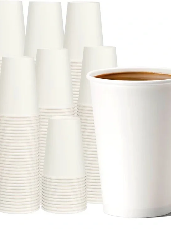 Premium White Disposable Paper Cups