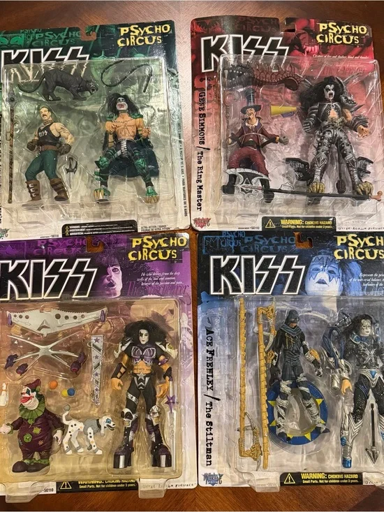 KISS Psycho Circus Action Figures Set - Assorted Colors All 4